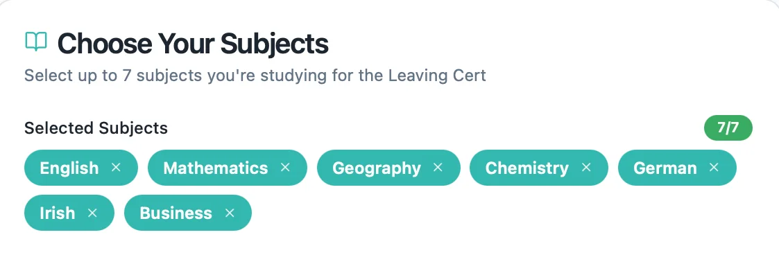 Step 1 — Select your subjects